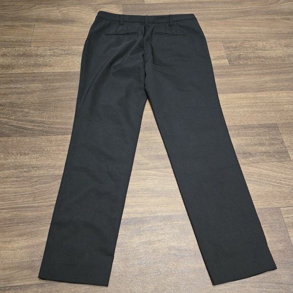 Cartonnier Anthropologie Black Metallic Straight Leg Pant Size 4 Stretch Evening - Picture 3 of 6